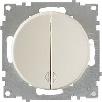 Переключатель без рамки OneKeyElectro Florence 2-кл. проходной бежевый картинка